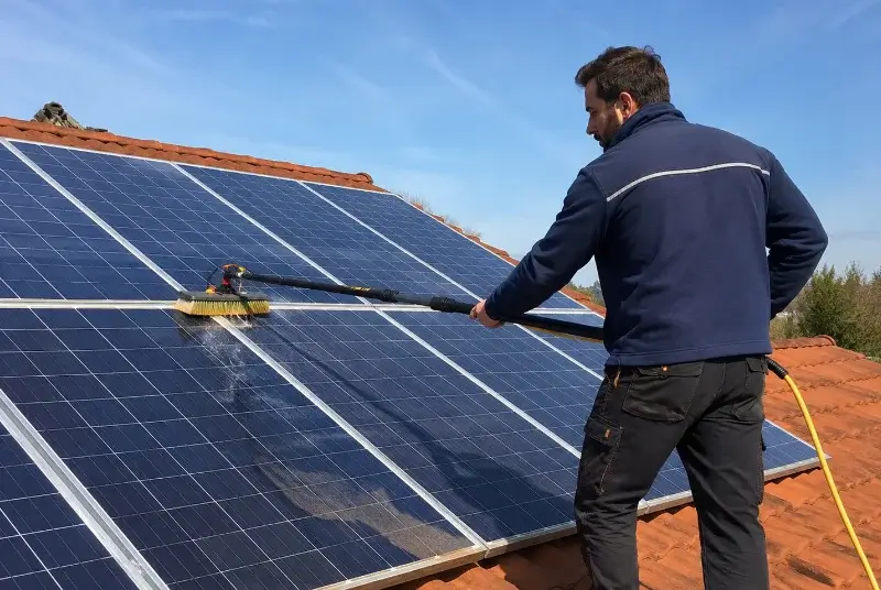 Nettoyage et entretien de panneaux solaires à Marlioz